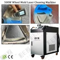 500W alumínium kerékforma lézertisztító gép